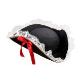 Beau tricorne de pirate avec dentelle