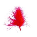 Plumes unicolores 20 pcs. - rouge