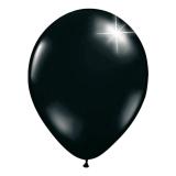 10 Ballons de baudruche unis métallisés - noir