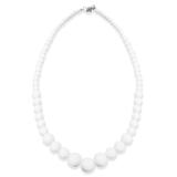 Collier de perles unicolores - blanc