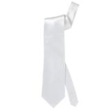 Cravate en satin unicolore - blanc