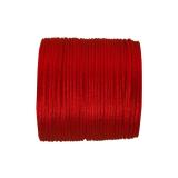 Cordelette unicolore en satin 25 m - rouge