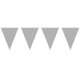 Guirlande de fanions unicolore 10 m - argent