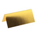 10 cartons de table unicolores "Metallic" - doré