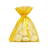 Einfarbiges Organza-Säckchen 10er Pack-gelb