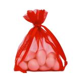 10 sachets Organdi unicolores - rouge