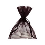 Einfarbiges Organza-Säckchen 10er Pack-schwarz