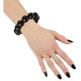 Bracelet de perles unicolores - noir