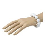 Bracelet de perles unicolores - blanc