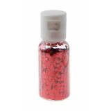 Paillettes unicolores 15 g - rouge