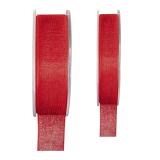 Einfarbiges Organza Deko-Band-rot-15 mm