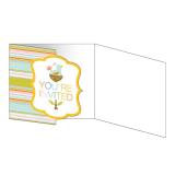  8 Cartons d´invitation "Baby Jungle Party" avec enveloppes