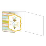  8 Cartons d´invitation "Baby Jungle Party" avec enveloppes