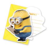 6 cartons d'invitation "Les minions"