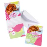 6 cartons d'invitation "Amis des chevaux"