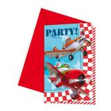 6 cartons d'invitation "Planes"