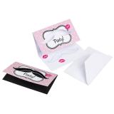 8 cartons d'invitation "Petites moustaches"