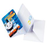 6 cartons d'invitation "Thomas et ses amis" avec enveloppes