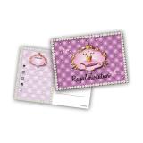 6 cartons d'invitation "Vie de princesse"