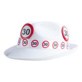 Chapeau en feutre "Panneau de limitation de vitesse - 30 ans"