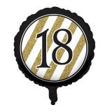 Ballon en alu "Black & Gold 18" 46 cm