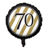 Ballon en alu "Black & Gold 70" 46 cm