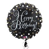 Ballon en alu "Anniversaire scintillant" 45 cm