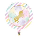 Ballon en alu "Licorne scintillante" 44 cm