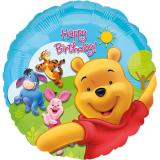 Ballon en alu "Happy Sunny Birthday Winnie l'ourson" 43 cm