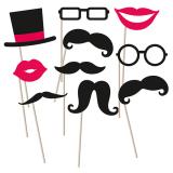 Accessoires pour photo "Jolie moustache" 10 pcs.