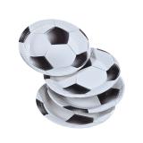 8 assiettes en carton "Football"