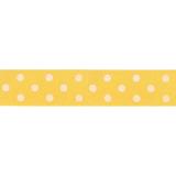 Ruban cadeau à pois 100 cm - jaune