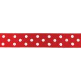 Ruban cadeau à pois 100 cm - rouge