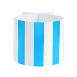 6 ronds de serviette à rayures - turquoise