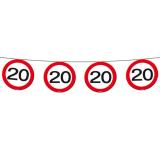 Guirlande "Panneau de limitation de vitesse 20 ans" 12 m