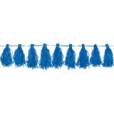 Guirlande de pompons 3 m - bleu