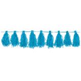 Guirlande de pompons 3 m - turquoise