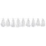 Guirlande de pompons 3 m - blanc