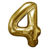 Ballon de chiffre en aluminium et brillant 58 x 88 cm - 4-doré