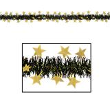 Guirlande d'étoiles "Glamour" 3,7 m - doré-noir