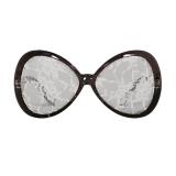 Lunettes de soirée "Glamour" avec dentelle - noir