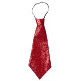 Cravate à paillettes 40 cm - rouge