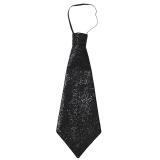 Cravate à paillettes 40 cm - noir