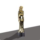 Statuette dorée "Awards Night - femme" 23 cm