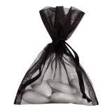 Große Organza-Säckchen 6er Pack-schwarz