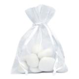 6 gros sachets en Organdi - blanc