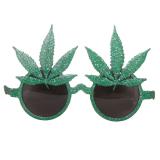 Lunettes "Feuilles de cannabis brillantes"