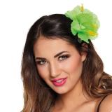 Pince pour cheveux "Hibiscus fleuri" vert