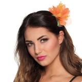 Pince pour cheveux "Hibiscus fleuri" orange