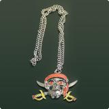 Collier "Tête de mort pirate macabre" 10 cm